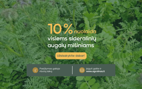 10% nuolaida sideralinių augalų mišiniams 